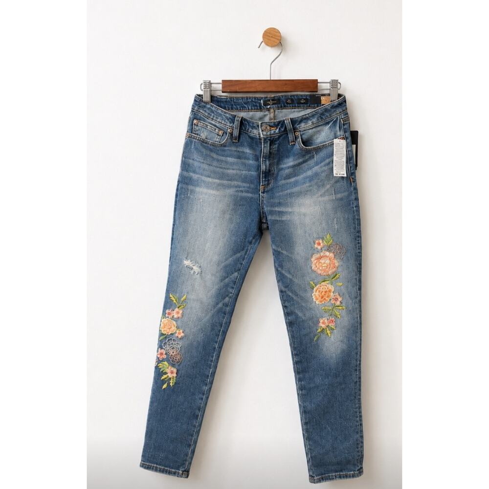 Miss Me Ankle Skinny Floral  Jeans Size 30 NWT
